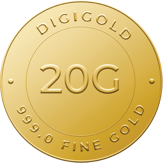 DG 20 Gram Gold Coin 24k (99.9%)