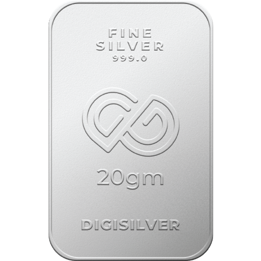 DG 20 Gram Silver Mint Bar 24k (99.9%)