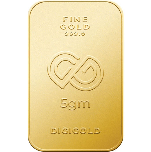 DG 5 Gram Gold Mint Bar 24k (99.9%)