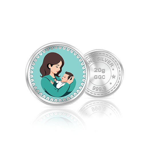 20gm GGC Mother Infant Silver Color Coin 24k (999.9)