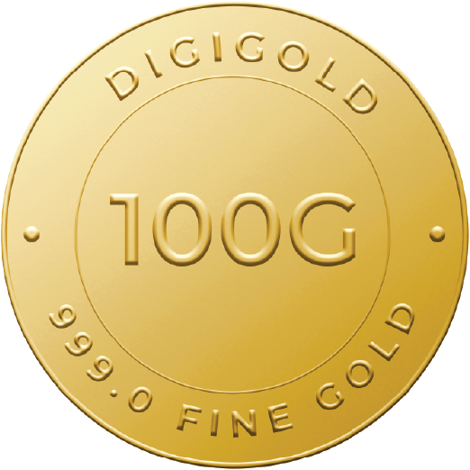 DG 100 Gram Gold Coin 24k (99.9%)