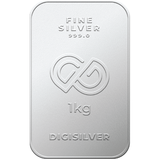 DG 1000 Gram Silver casted Bar 24k (99.9%)