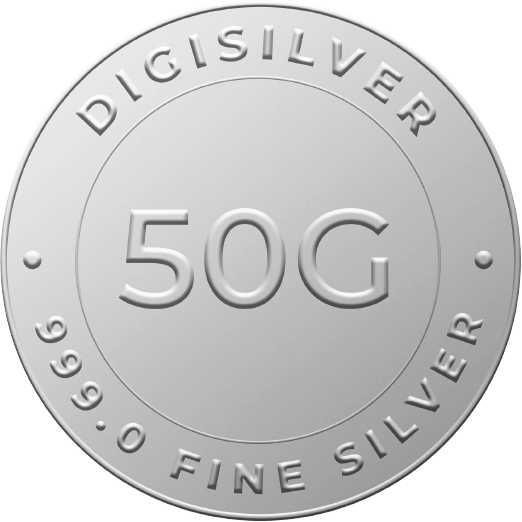 DG 50 Gram Silver Coin 24k (99.9%)