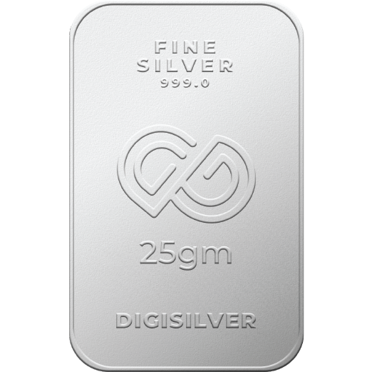 DG 25 Gram Silver Mint Bar 24k (99.9%)