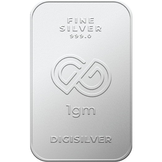 DG 1 Gram Silver Mint Bar 24k (99.9%)