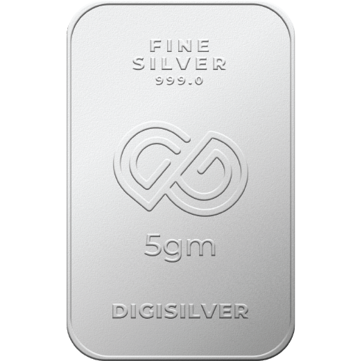 DG 5 Gram Silver Mint Bar 24k (99.9%)